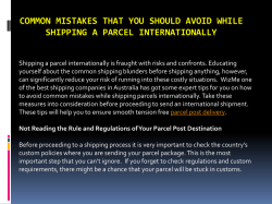 Common Mistakes That You Should Avoid While Shipping a Parcel Internationally