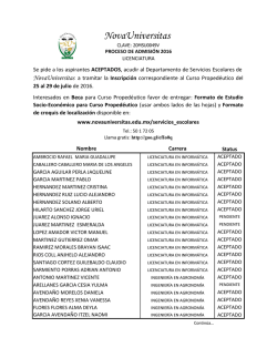 Resultados del examen de admisión del 7 de julio