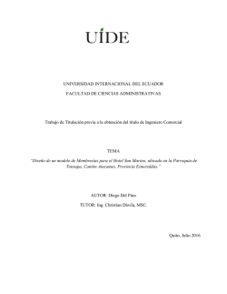 UNIVERSIDAD INTERNACIONAL DEL ECUADOR FACULTAD DE