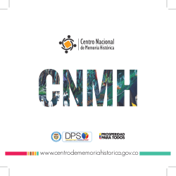 Catálogo de servicios CNMH - Centro Nacional de Memoria Histórica