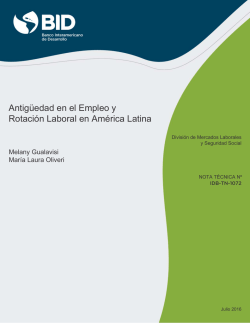 Antigüedad en el Empleo y Rotación Laboral en América Latina