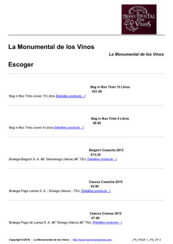 Escoger - La Monumental de los Vinos