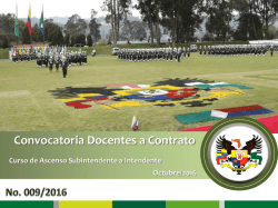 Convocatoria docentes - Escuela de