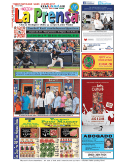 La Prensa - Ohio and Michigan`s Largest Latino Newspaper with