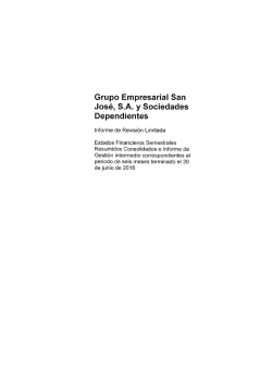Grupo Empresarial San José, SA y Sociedades