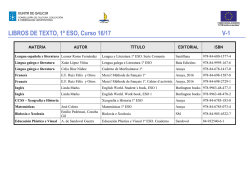 LIBROS DE TEXTO, 1º ESO, Curso 16/17 V-1