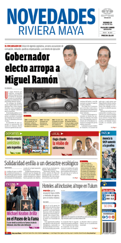 Gobernador electo arropa a Miguel Ramón
