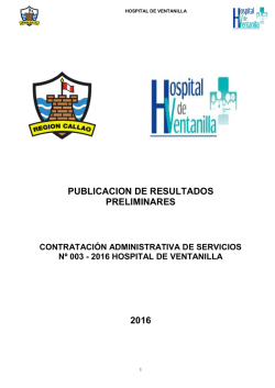 publicacion de resultados preliminares 2016