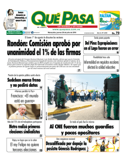 Rondón: Comisión aprobó por unanimidad el 1% de las