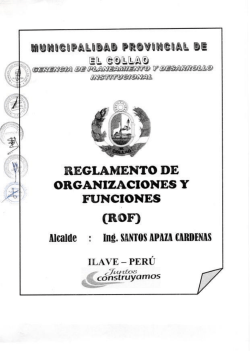 ROF - Municipalidad Provincial El Collao