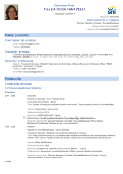 Sistema Nacional de Investigadores Sistema Nacional de