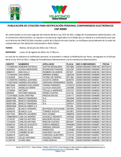 Notificación Personal - CNP 0089