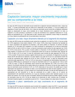 Captación bancaria: mayor crecimiento impulsado