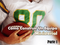 Como Construir Un Equipo Ministerial Parte 1 Esp
