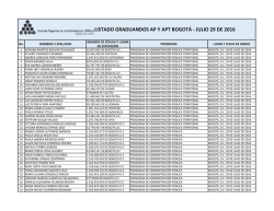 Listado Graduandos AP y APT Bogotá