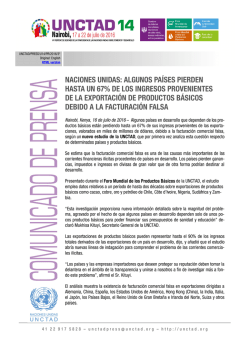 Naciones Unidas: algunos países pierden hasta un 67