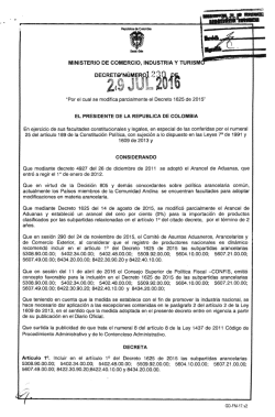 decreto 1230 del 29 de julio de 2016
