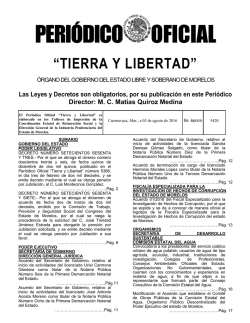 Click para ver Publicación - Periódico Oficial