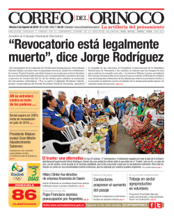 “Revocatorio está legalmente muerto”, dice Jorge Rodríguez