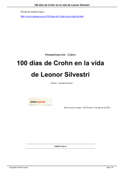 100 días de Crohn en la vida de Leonor Silvestri