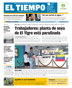 Trabajadores: planta de soya de El Tigre est&aacute; paralizada