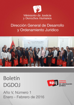 Boletín DGDOJ - Ministerio de Justicia
