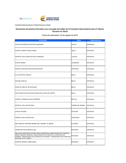 Escenarios de pr&aacute;ctica formativa con concepto favorable de la