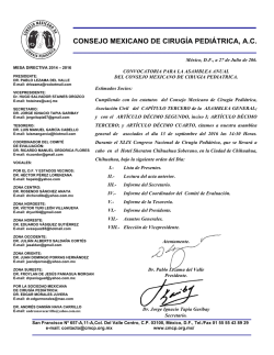 convocatoria para la asamblea anual del consejo mexicano de