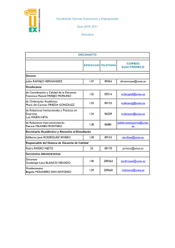 Directorio de la Facultad de Econ&oacute;micas