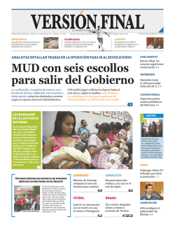 MUD con seis escollos para salir del Gobierno