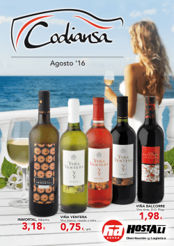 Page 1 * - - - - - VIÑA BALCORRE Vino tinto, D.O. Rioja 1,98. VIÑA
