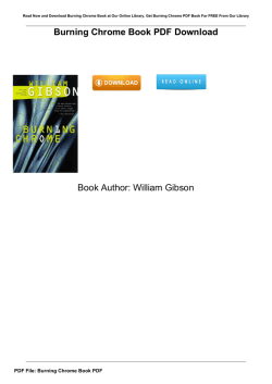 Burning Chrome Book PDF Book Author: William Gibson