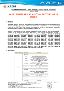 bajas temperaturas afectan provincias de cusco