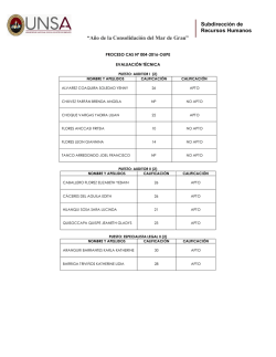 “Año de la Consolidación del Mar de Grau” Subdirección de