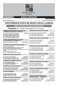 CORTE SUPERIOR DE JUSTICIA DEL DISTRITO