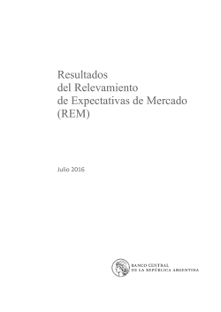 Informe mensual  - Banco Central de la República Argentina