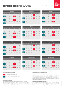 direct debits 2016