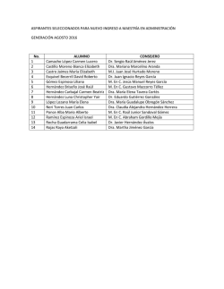 lista de aspirantes aceptados a la maestría en