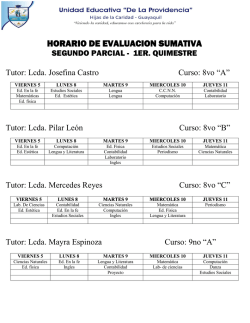 HORARIO DE EVALUACION SUMATIVA