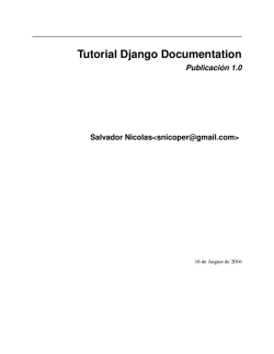 Tutorial Django Documentation