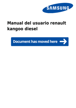 Manual del usuario renault kangoo diesel