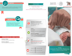 Cuidado Paliativo Perinatal - Instituto Nacional de Perinatolog&iacute;a