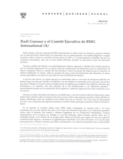 Caso Rudi Gassner y el Comité Ejecutivo de BMG