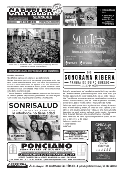 Nº822 - Cartelera Arandina