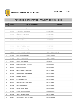 alumnos ingresantes - primera opcion - 2016