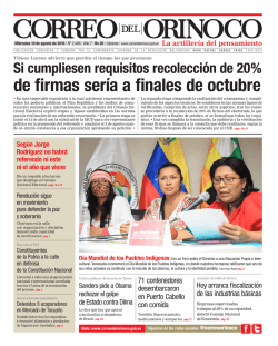 de firmas sería a finales de octubre