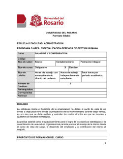 Salarios y Compensación - Universidad del Rosario