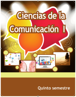 Ciencias de la Comunicación I - Dirección General del Bachillerato