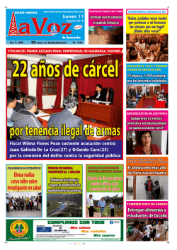 jueves 11 agosto de 2016 - Diario La Voz de Ayacucho