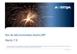 Registro de Terminales 67xxi como Aastra SIP - Ayudas
